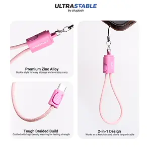 CILUPBAH Short Lanyard  Keychain Data Cable – Kabel Charger & Data Transfer - Lanyard Tangan Tali Gantungan Hp Case Handphone Universal Lanyard Hp Pendek