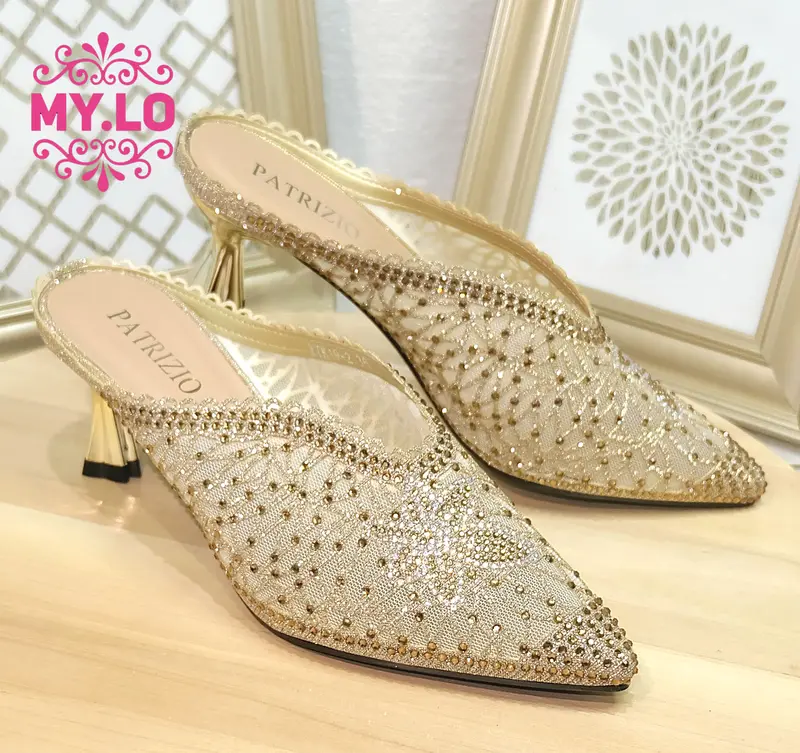 SANDAL PESTA WANITA SELOP KEBAYA PEREMPUAN SENDAL PENGANTIN SLOP KEBAYA MEWAH ELEGAN WEDDING SESERAHAN WISUDA IMPORT PREMIUM heels  cantik  elegan sandal  wanita  tinggi heels  kebaya sandal  tertutup 1