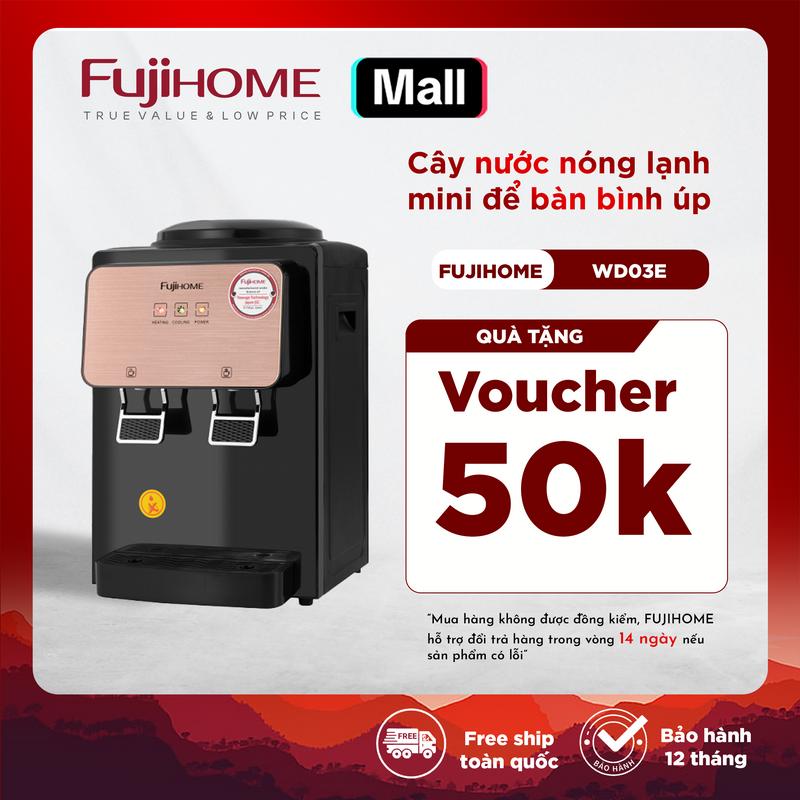 Cây nước nóng lạnh mini để bàn FUJIHOME WD03E/ WD201E làm mát bằng công nghệ chíp ( từ 15 - 20 độ ) - Bảo hành 12 tháng
