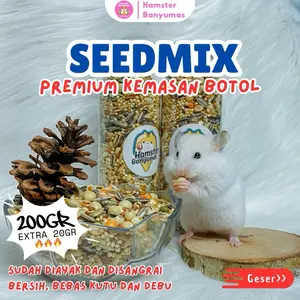 Hamster Banyumas Seedmix Makanan Pokok Hamster Kemasan Botol 200gr Premium Cocok Untuk Semua Jenis Hamster Bersih Bebas Kutu Dan Debu