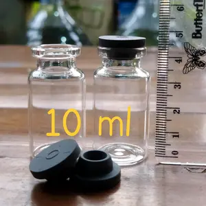 10 pcs - Botol Kaca Vial 10ml / Botol Vial Pinisilin 10 ml / Botol kaca souvenir Hadiah