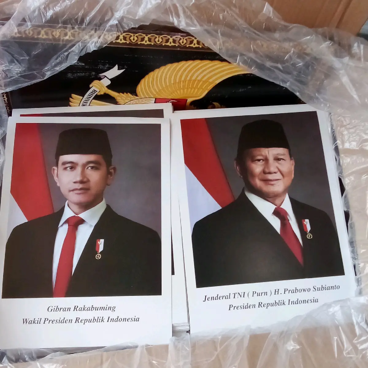 Foto Presiden dan Wakil Presiden Garuda Pancasila Ukuran 25x35 cm - Presiden
