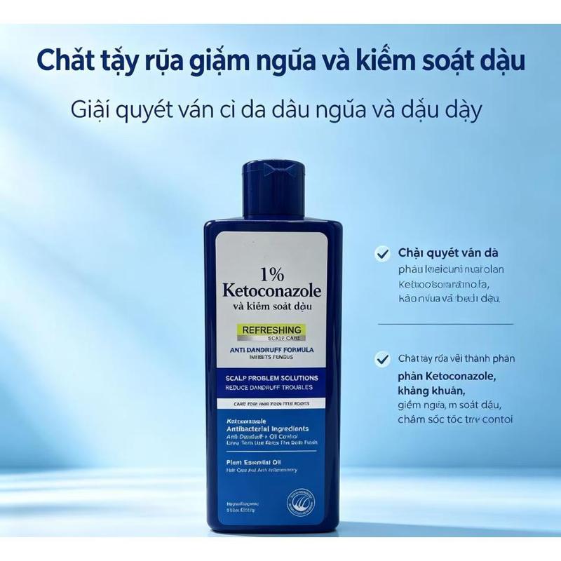 Dầu gội chống ngứa kiểm soát dầu gội đầu lâu dài làm mới dầu khử gàu làm dịu da…