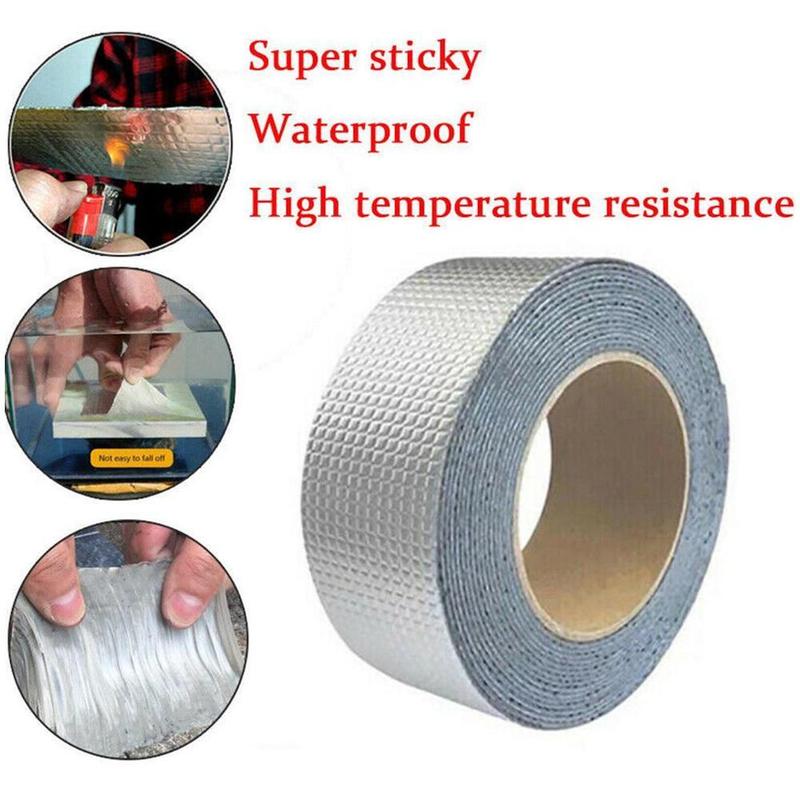 Product Introduction of 1roll Butyl Aluminum Foil Tape Self-adhesive Rubber Roof Crack Repair Tape Waterproof Sealing Sticker 22