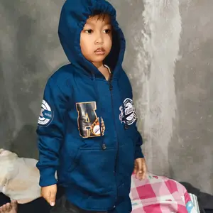Jaket Hoodie Anak Laki Laki Perempuan Inisial A-Z untuk Usia 3-13 Tahun - Thailand Material - Fashion
