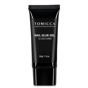 TOMICC Aソリッドネイルグルージェル超強力硬化長持ちアップグレードソリッドネイルグルー30 gグミフォーミュラ透明でプレスオンネイルチップカービングとデコレーションネイルDIYネイルデザイン