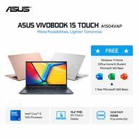 Gambar [SPESIAL PROMO] ASUS VIVOBOOK 15 TOUCH A1504VAP CORE I5 120U 16GB 512GB W11+OHS+M365B 15.6FHD IPS VIPS - FLASHSALE dari ASUS Official Store Kota Administrasi Jakarta Utara 1 Tokopedia