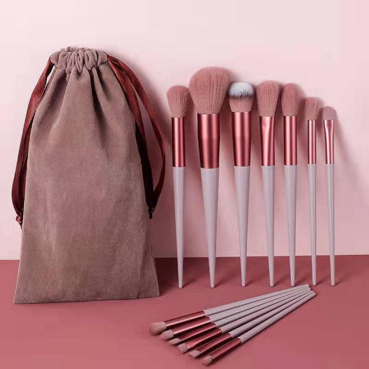 Paket Kuas Make Up Lengkap Set [ 13 in 1 ] Mini Travel Brush Makeup Eye Shadow Foundation Blusher Tools Set 9