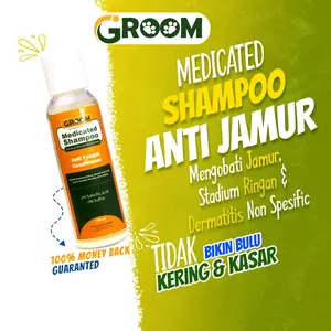Groom medicated shampoo hair and skin treatment