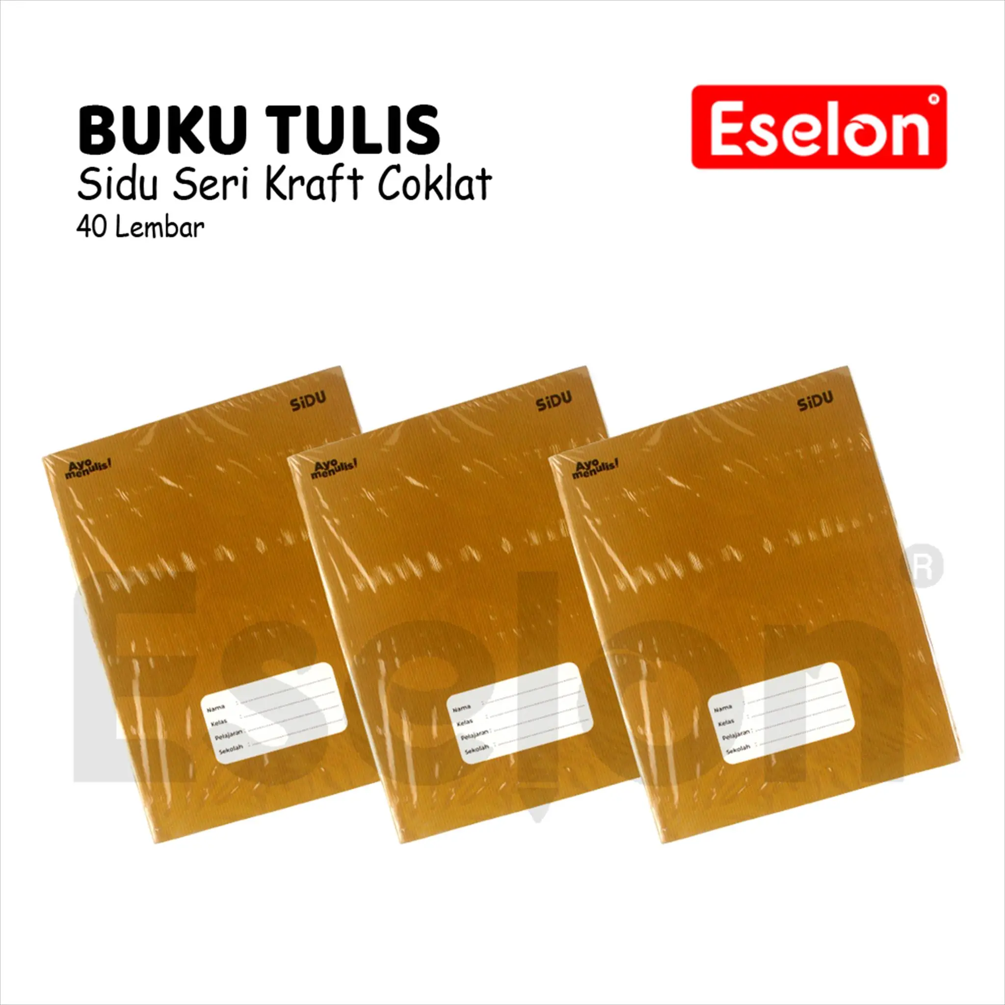 1pak Buku Tulis SIDU 40 Lembar /10pcs Buku Tulis SIDU Sampul Coklat