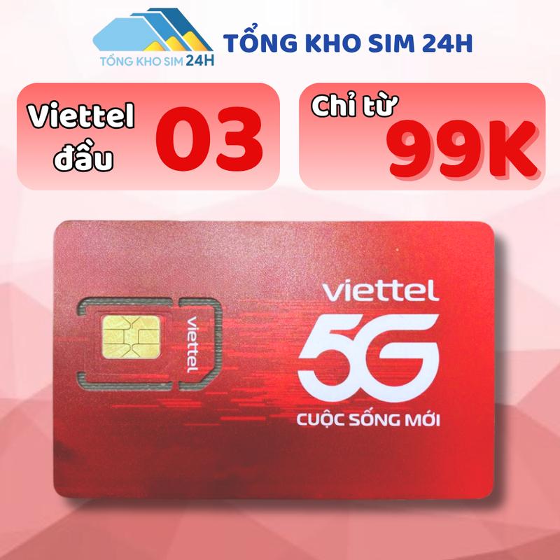 Sim Giá Rẻ đầu 03 Viettel giá chỉ 99k sim trả trước dễ nhớ sim giá rẻ nghe gọi Sim chưa kích hoạt - Phải DKCC