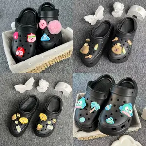 Pin Sandal Kapibara Aksesoris Beruang Stroberi Charm Sepatu keju Ornamen Sepatu Cinta Dekorasi Bunga
