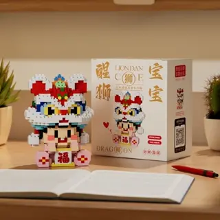 GOO MOON mainan balok nano block CLC Dragon Boy - Lion girl 2024 Koleksi Imlek Puzzle Block Brick Edisi Tahun Naga 2