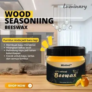 Mintiml Beewax Wood Seasoning Polish Pengkilap Kayu Furniture Kitchen Set 100% Natural untuk Kayu Lantai dan Semua Furniture