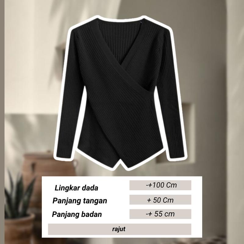 Setelan Pakaian Wanita Kekinian Satu Set Outfit Hangout - Top Knit + Jennie Knit Pants + Belt(RF0031) Atasan Bawahan Celana Panjang Kantong Kulot Baju Blazer Linen 5