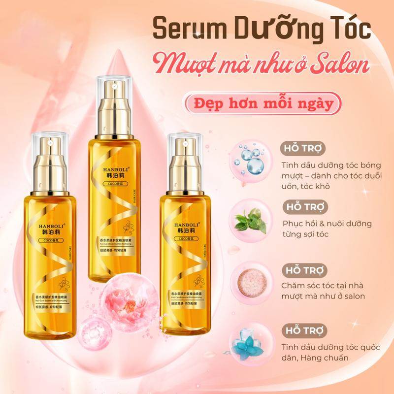 Tinh Dầu Dưỡng Tóc HANBOLI 100ml Chăm Sóc Tóc Cải Thiện Tình Trạng Khô Và…