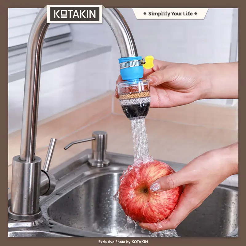 KOTAKIN Filter Air Sambungan Kran Saringan Penjernih Water Kepala Penyaring Keran Wastafel Kamar Mandi 3