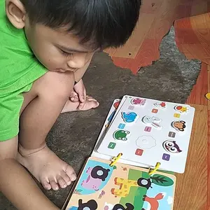 Geetoy Buku Pencerahan Pertama Bayi Buku Sibuk Velcro DIY Mainan Edukasi Awal Untuk Anak-anak