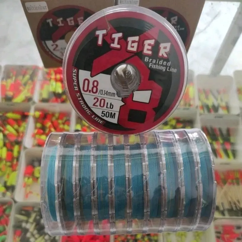 Benang pancing PE TIGER multicolor pelangi