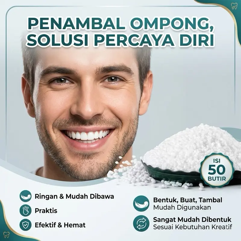 DIY isi 50-200 tambalan ompong instan | Bisa Dibentuk Sesuai Keinginan
