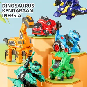 Collision-deformed inertial pterosaur children's toy