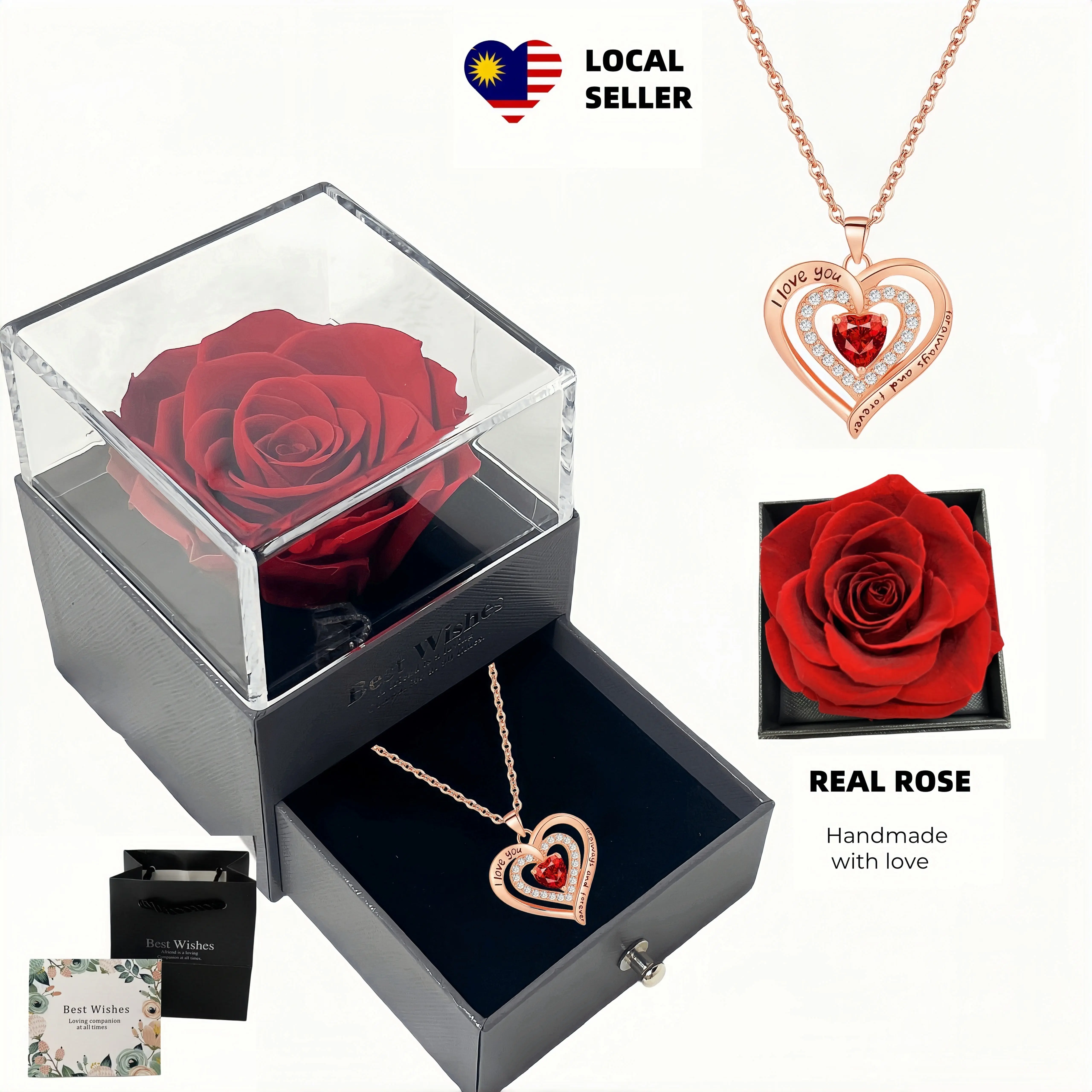 Forever Rose Jewelry Gift Box Gifts Couple Gift/Gift for girlfriend/Gift for mom/Gift for daughter/Birthday /Anniversary/Wedding gift