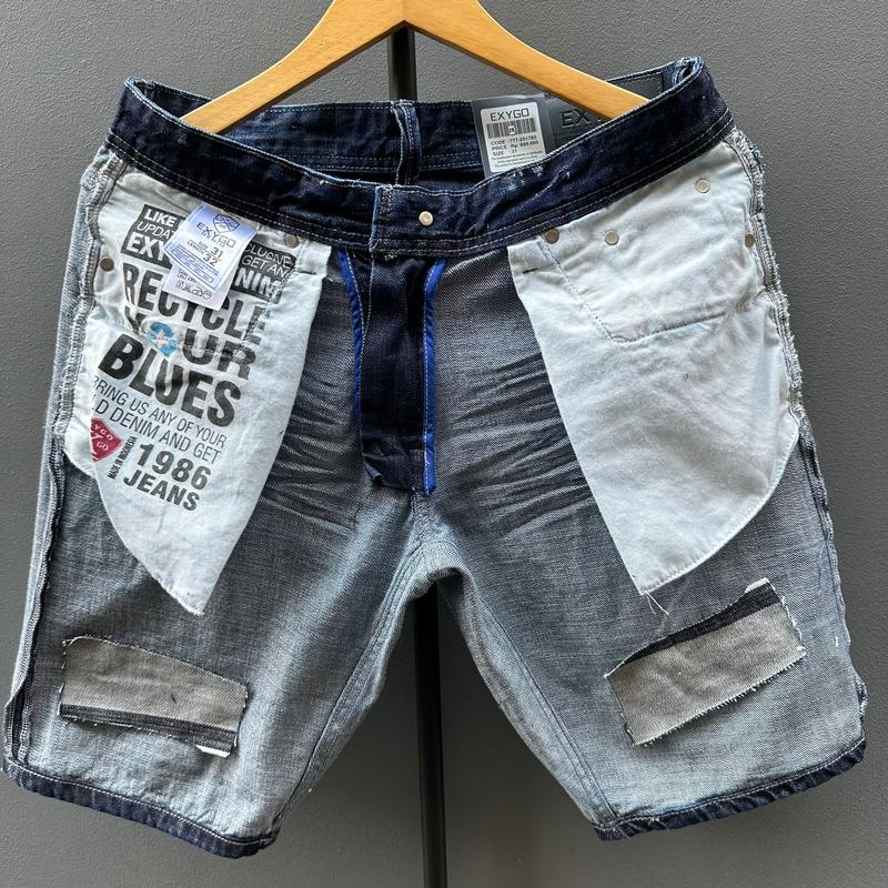 Promo Celana Pendek Oxygo Terbaru / Celana Pendek Reguler / Celana  Pria/Celana Pendek Sobek Distro/Celana Pendek Santai/Celana Pendek Dewasa/Celana Pria Denim/Celana Pria Panjang/Celana Polos Pria Cowok Hitam cuci kering wiscer navy jeans Pas Blue 8