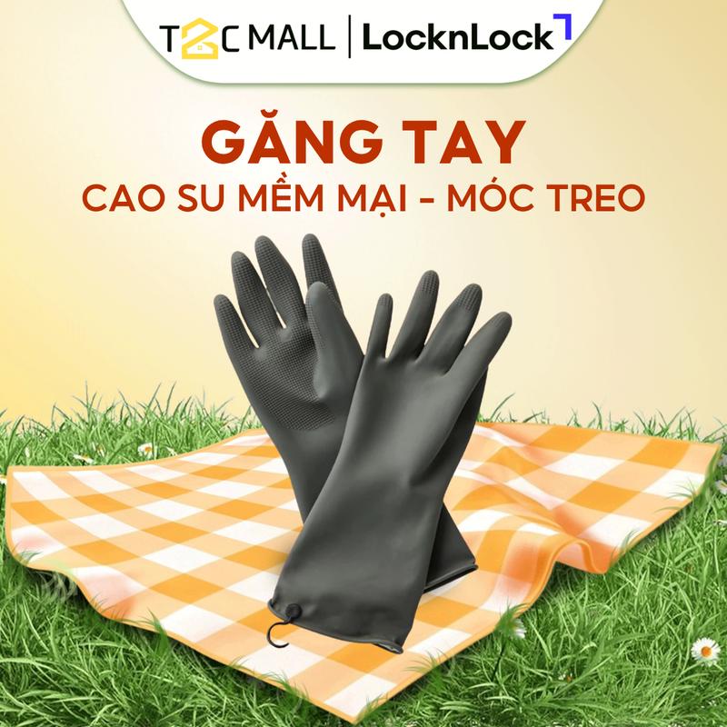  Găng Tay Rửa Bát Chén LocknLock Bằng Cao Su Bám Tốt Kèm Móc Lock&Lock ETM830 ETM831 ETM832 T2Cmall Chống Nước Chống Nước găng  tay 