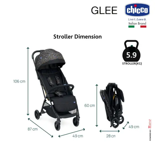 CHICCO Stroller GLEE / Ultralight Stroller / Kereta Dorong Bayi / Stroller Lipat / Stroller Bayi 6