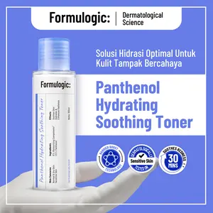 Formulogic: Panthenol Hydrating Soothing Toner &  Formulogic: B3-BHA Clarifying Soothing Toner 100ML | Melembapkan 24 Jam, Menenangkan & Memperbaiki Skin Barrier  | Toner Clarifying untuk Kulit Berminyak & Berjerawat