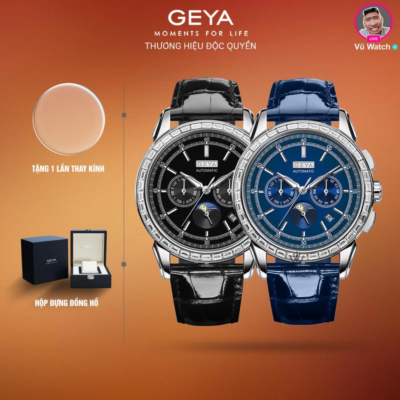 Đồng hồ cơ nam GEYA G78088 5557 | Tặng 1 lần thay kính miễn phí