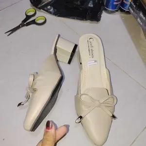 sepatu high hels wanita bapu pita terbaru selop 5 cm wanita kekinian  Sandal Shoes Heels Hak Tinggi