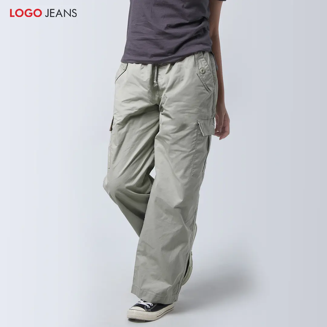 Logo Jeans Celana Wanita Cargo  Kimber Sage 43054L5SA