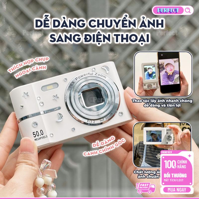 TOP Máy ảnh kĩ thuật số digital Booie Retro Y2K Korea Camera - quay, chụp 50MP, siêu gọn by MèoBer