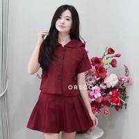 Gambar ORECCA - Mimi Atasan Pita Wanita Lengan Pendek - Maroon dari Orecca.id Kota Administrasi Jakarta Barat 5 Tokopedia