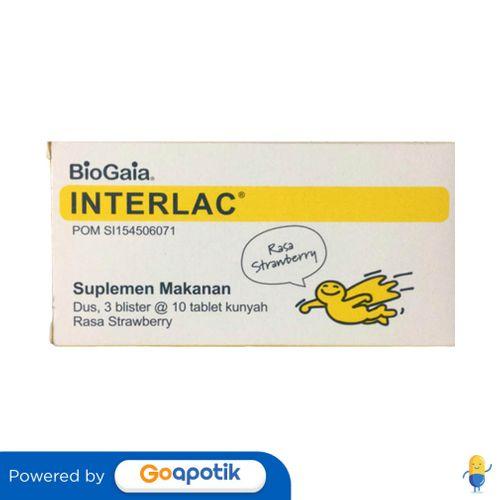 INTERLAC RASA STRAWBERRY BOX 30 TABLET