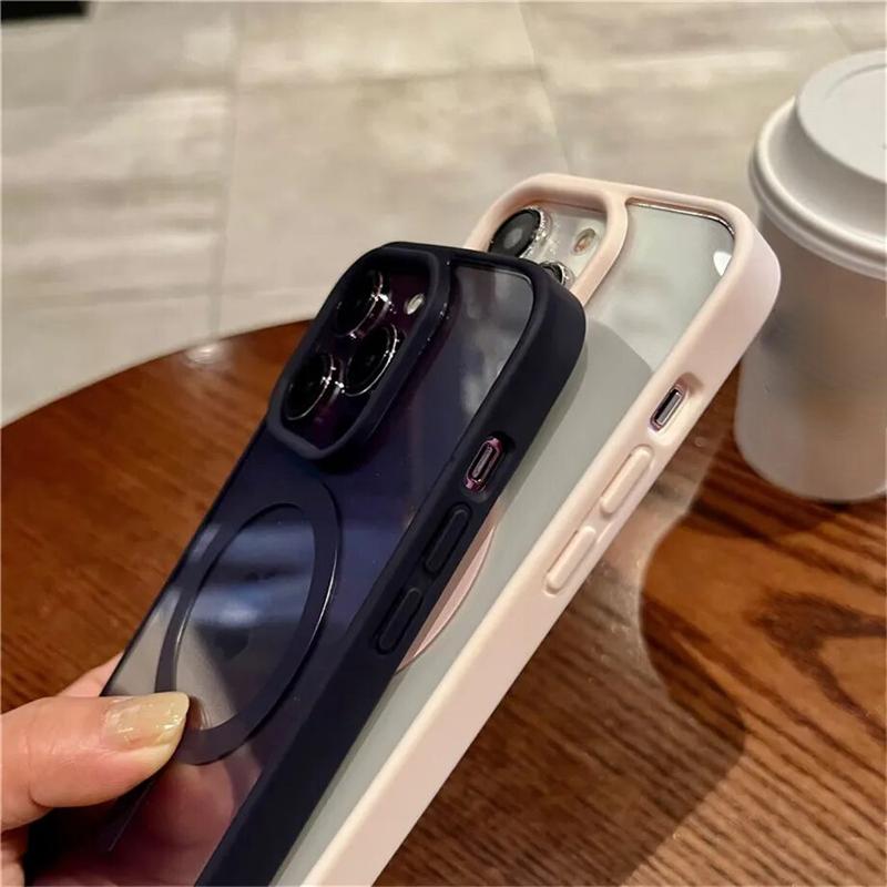 Product Introduction of Luxury Magnetic Wireless Charge For Magsafe Case for iPhone 15 14 Plus 13 12 11 Pro Max Shockproof Soft Transparent Bumper Cover 3