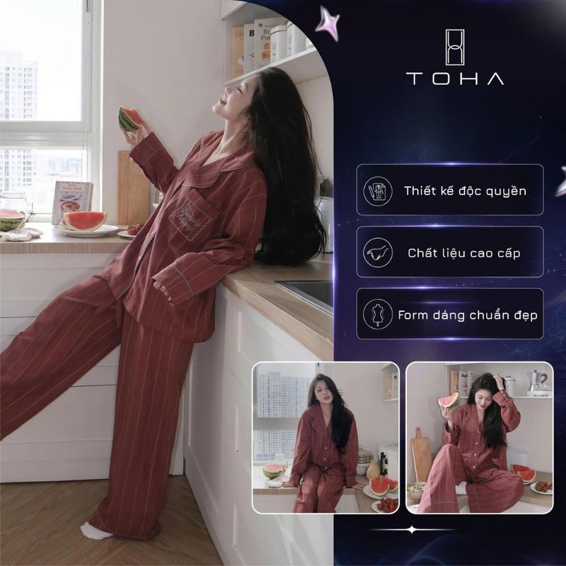 Toha Homewear Đồ Bộ Mặc Nhà Cao Cấp Form Rộng Simply Happy