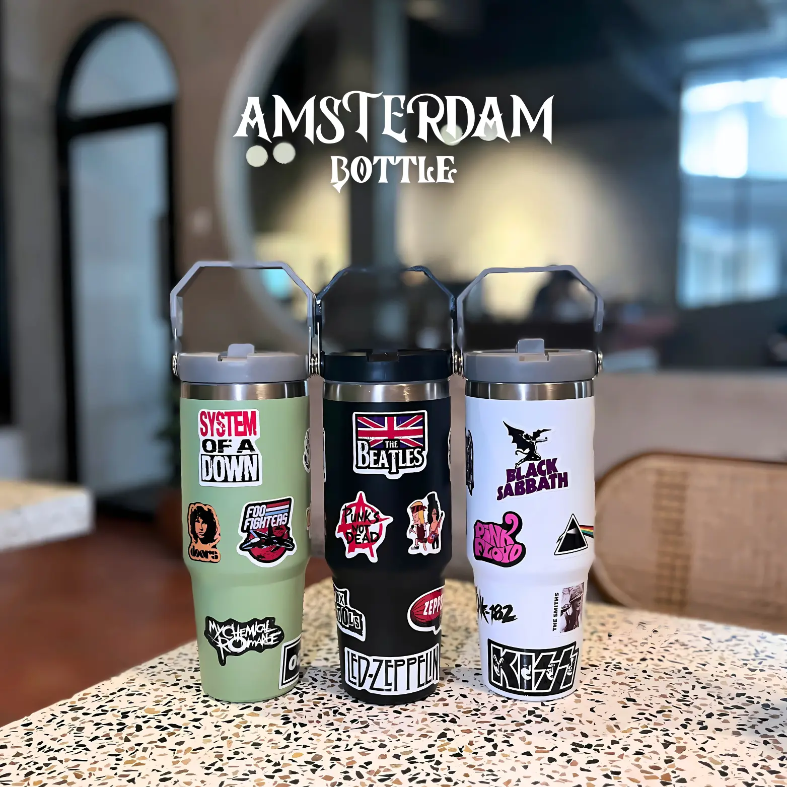 Tumbler Backstage Handle Stainless Steel 900ML Tahan Panas & Dingin Band Premium