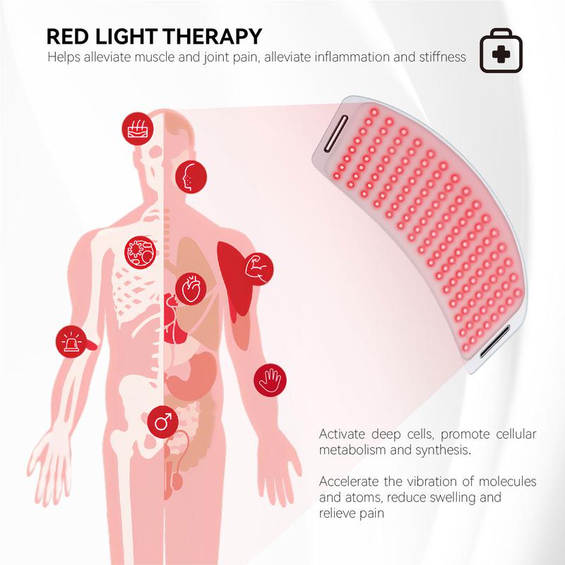 Product Introduction of Red Light Therapy Infrared Light Therapy Pad for Body Pain NIR Deep Therapy for Back Knee Hands Feet Relief Portable 660nm Home Heating Light Therapy Wrap Belt Gift for Women Men 3