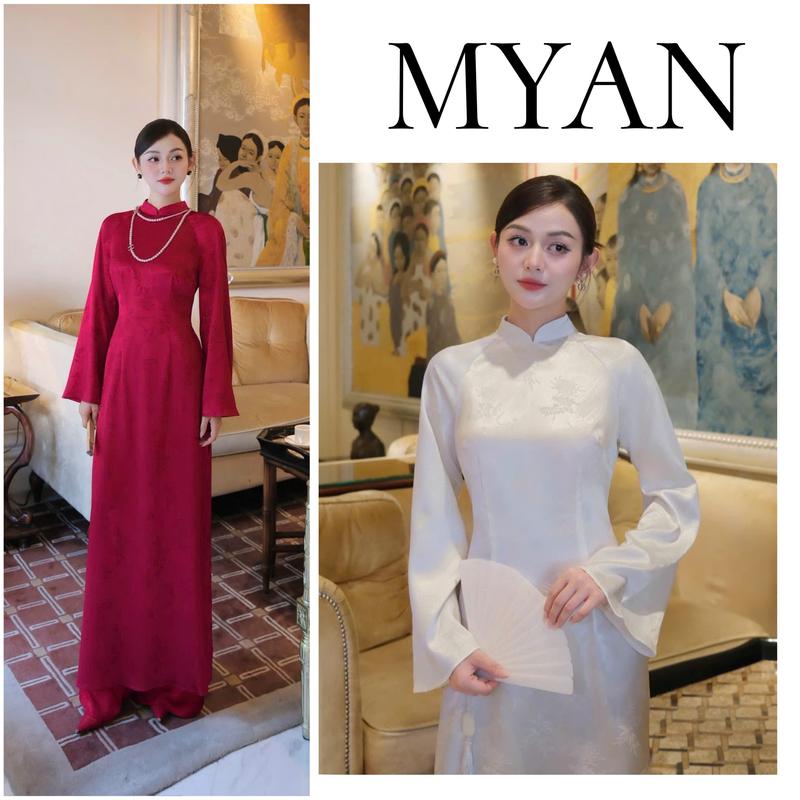   BST TẾT 2026  Áo dài NGUYỆT TRÚC áo dài tết dáng truyền thống chiết eo tay loe thanh lịch sang trọng thích hợp đi lễ đi tiệc đi chơi đi dạy hot trend 2026 nữ women dress - Áo Dài Mỹ An 