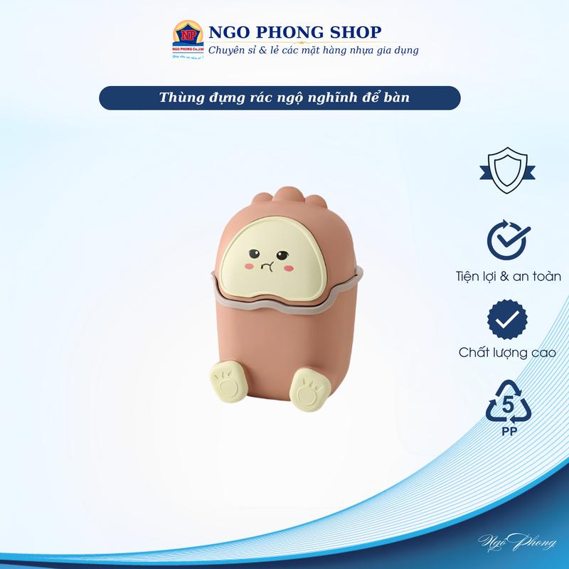 Thùng rác mini để bàn họa tiết ngộ nghĩnh 590. Sọt đựng đa năng màu sắc bắt mắt. Giao màu ngẫu nhiên