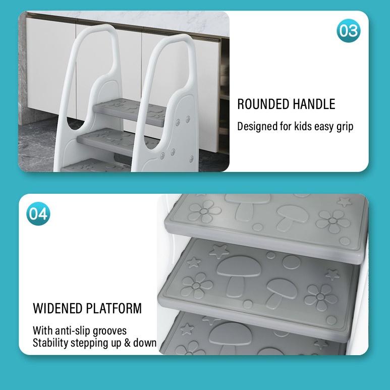 Child Safety Triple Step Stool 6