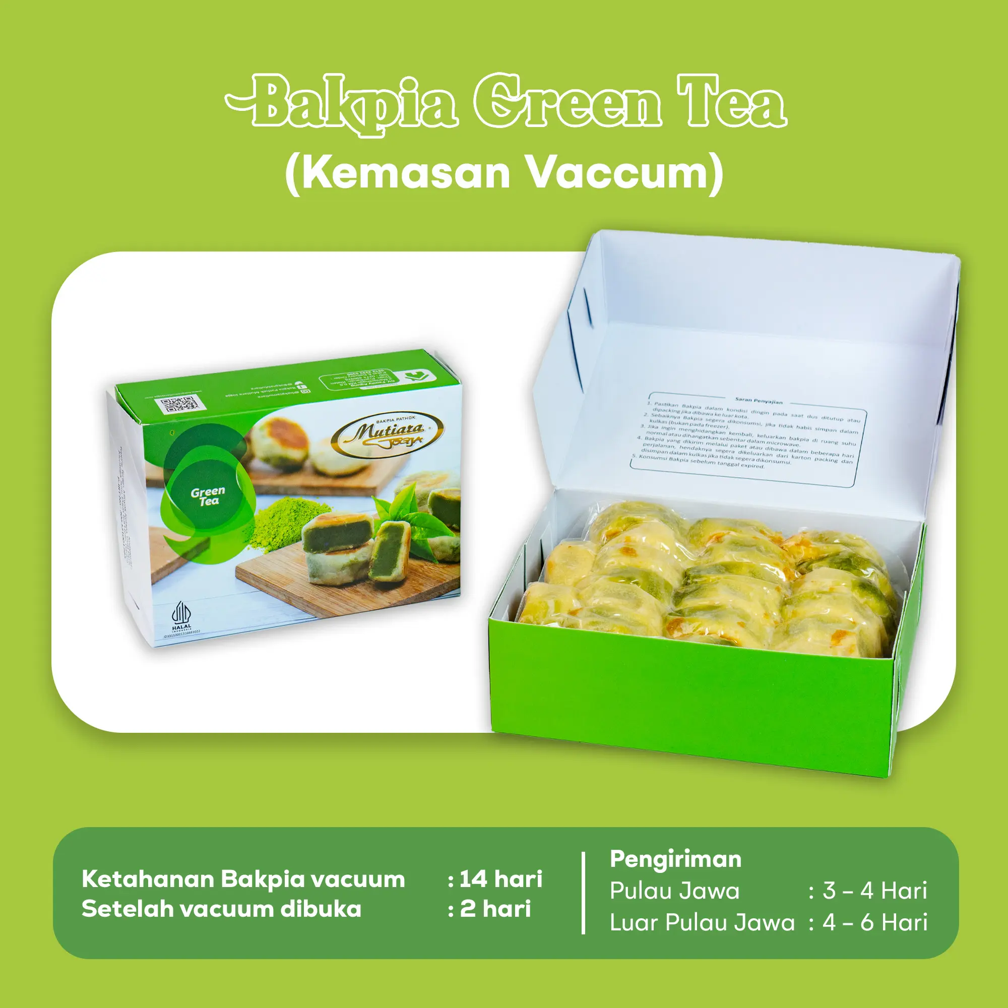 [PO VAKUM] - Bakpia Pathok Mutiara Jogja kemasan vakum - Cemilan & Roti Pastri