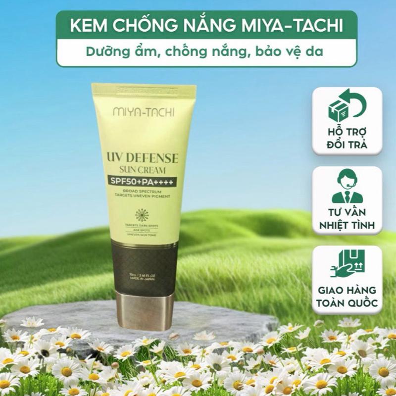 Miya-Tachi Kem Chống Nắng UV Defense Sun Cream SPF50+PA+++ Dưỡng Ẩm Chống Nắng Bảo Vệ Da