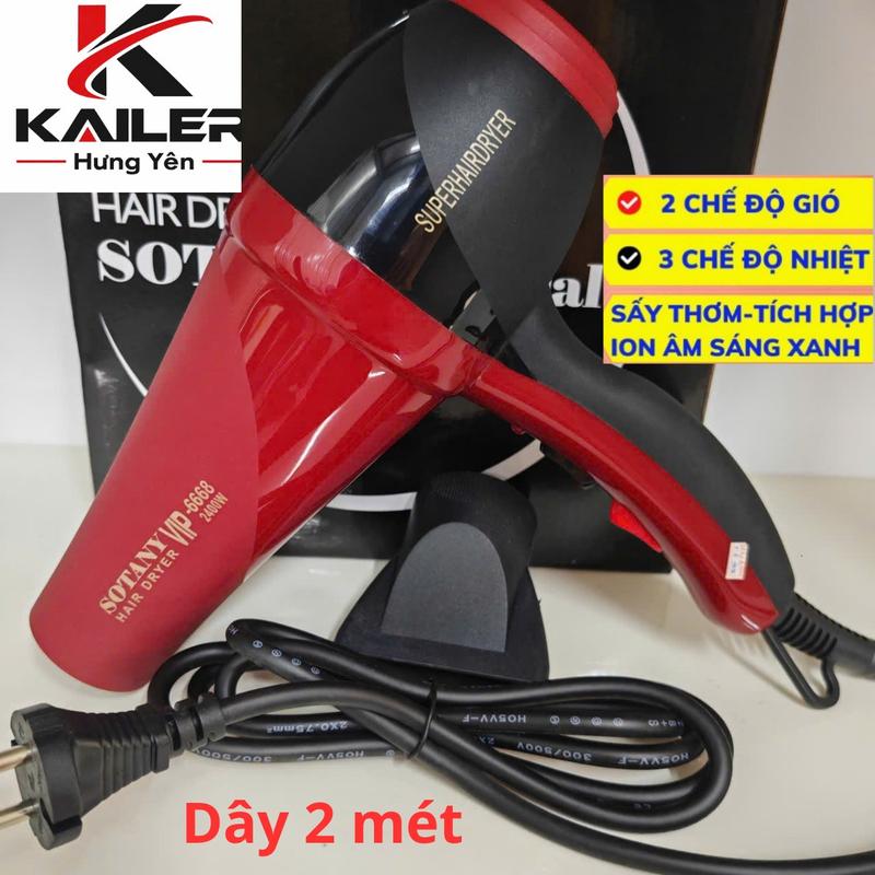 Máy Sấy Tóc Siêu Mạnh cao cấp SOTANY VIP Sấy 2 chiều nóng lạnh Chuyên Dụng Cho Salon (Bảo Hành 36 Tháng) maysay tocsalon