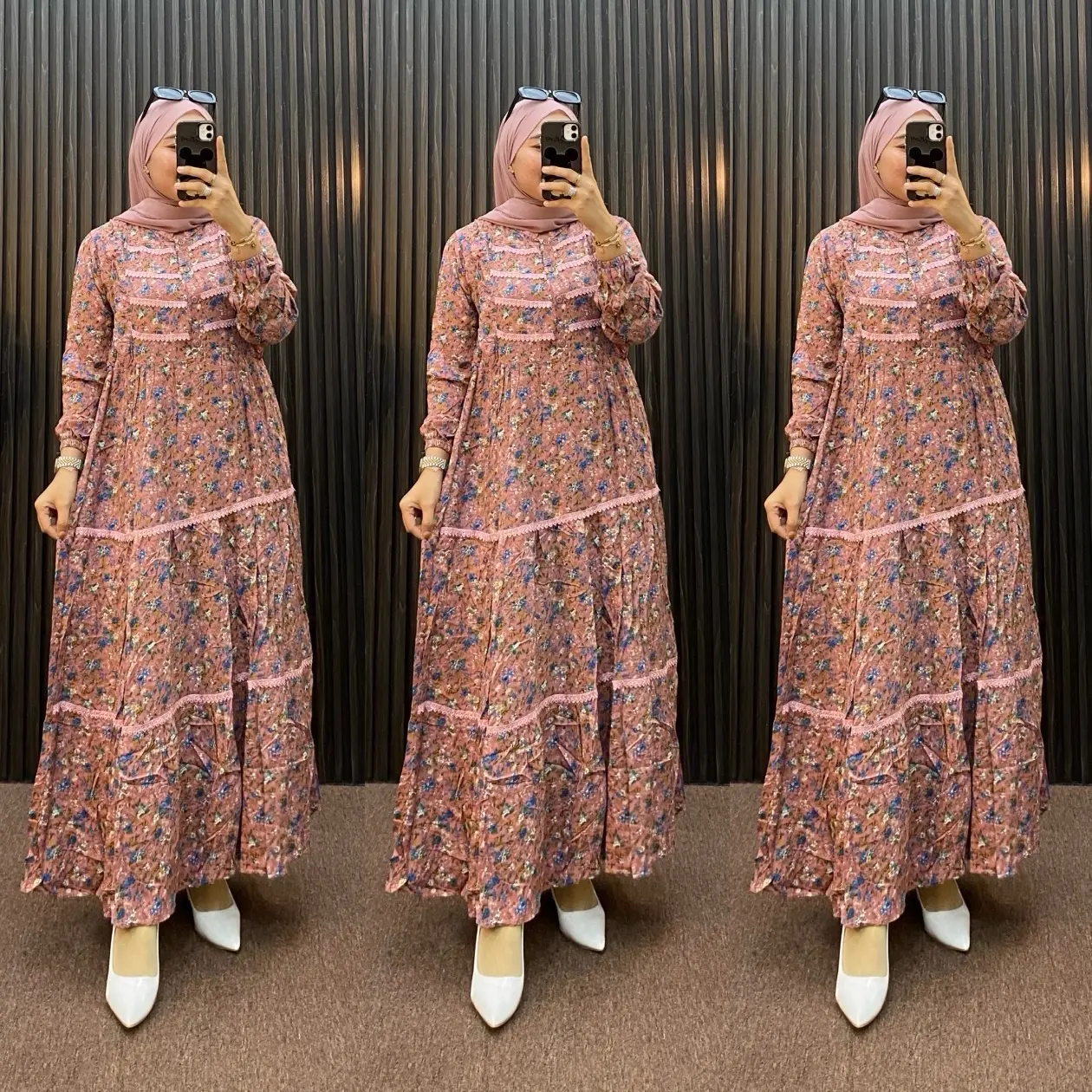 gamis  Muslim Wanita Dewasa Lebaran