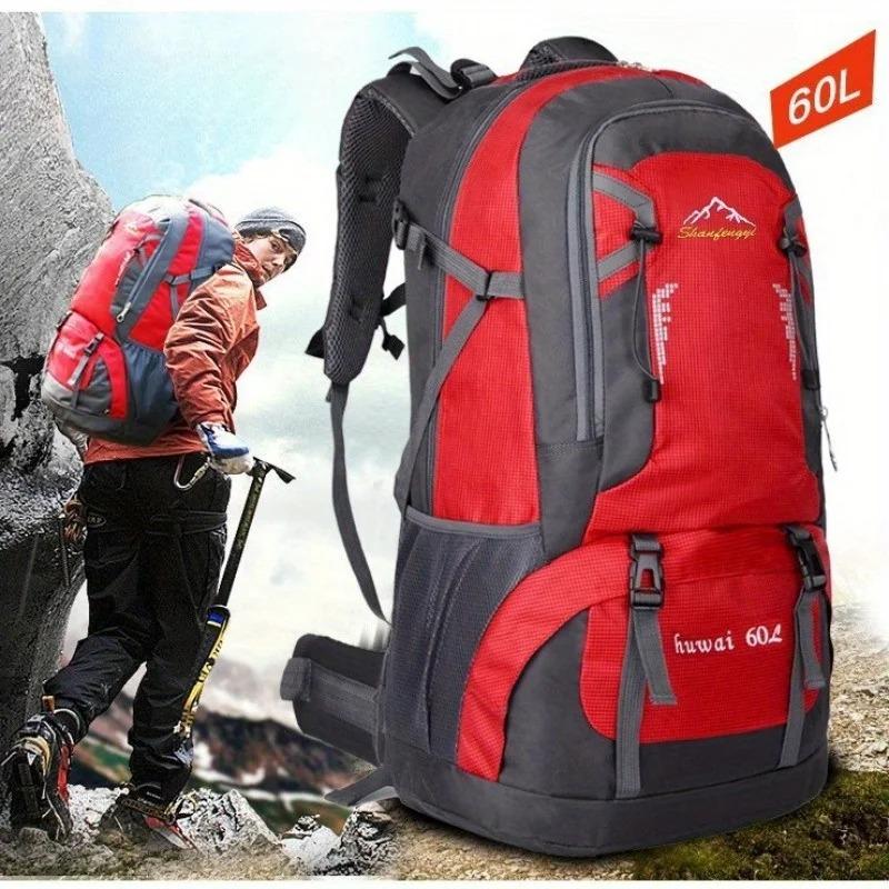 60L Backpack Outdoor Large Capacity Waterproof Rucksack Climbing ...