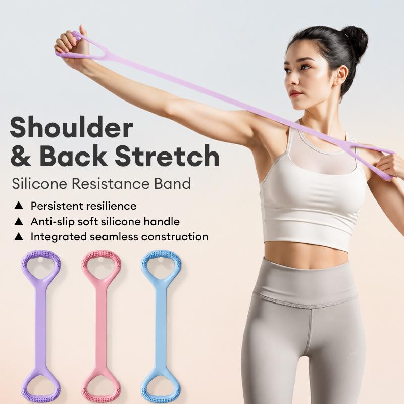 Dây kháng lực hình số 8 dành cho nữ, dây co giãn tập lưng, dây đàn hồi yoga, dụng cụ mở vai, dụng cụ kéo kháng lực tập thể dục tại nhà.