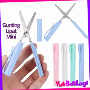 COD (YBL) Gunting Lipat Mini Bentuk Pena Gunting Kertas Paper Cutter Portable Scissors Gunting Kecil Alat Pemotong Kertas Portabel Model Pulpen